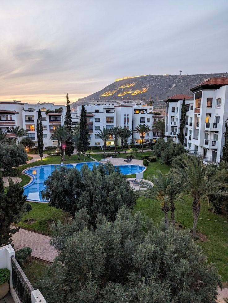Seaside resort view in Agadir