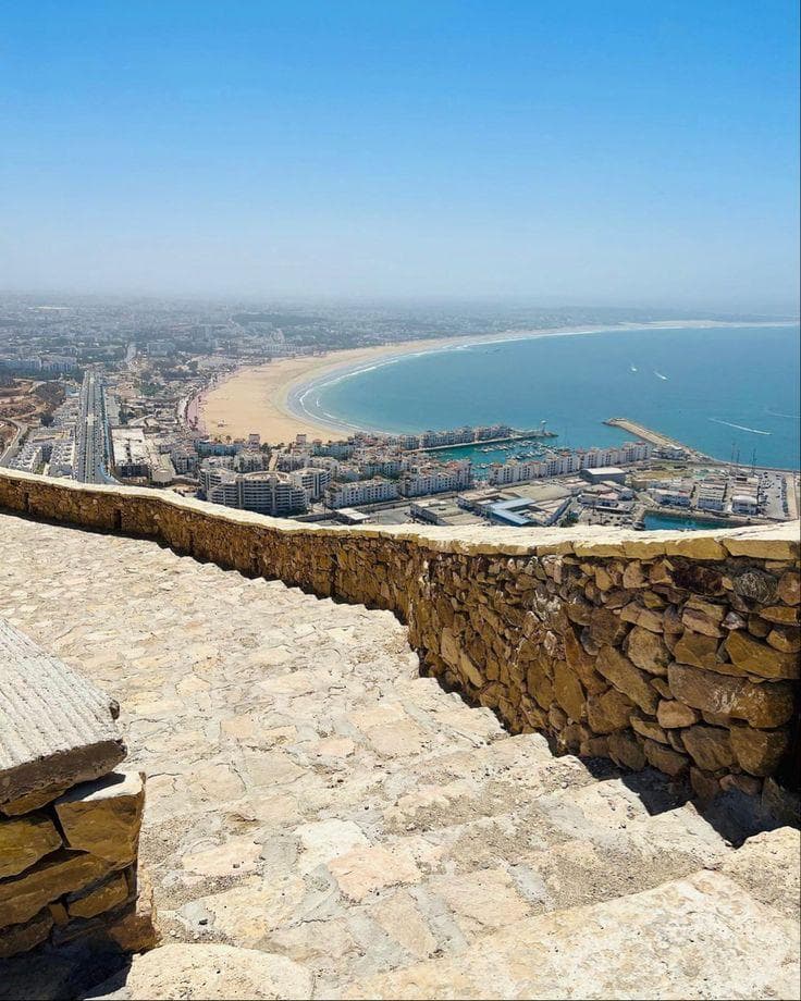 Panoramic view of the Agadir coast
